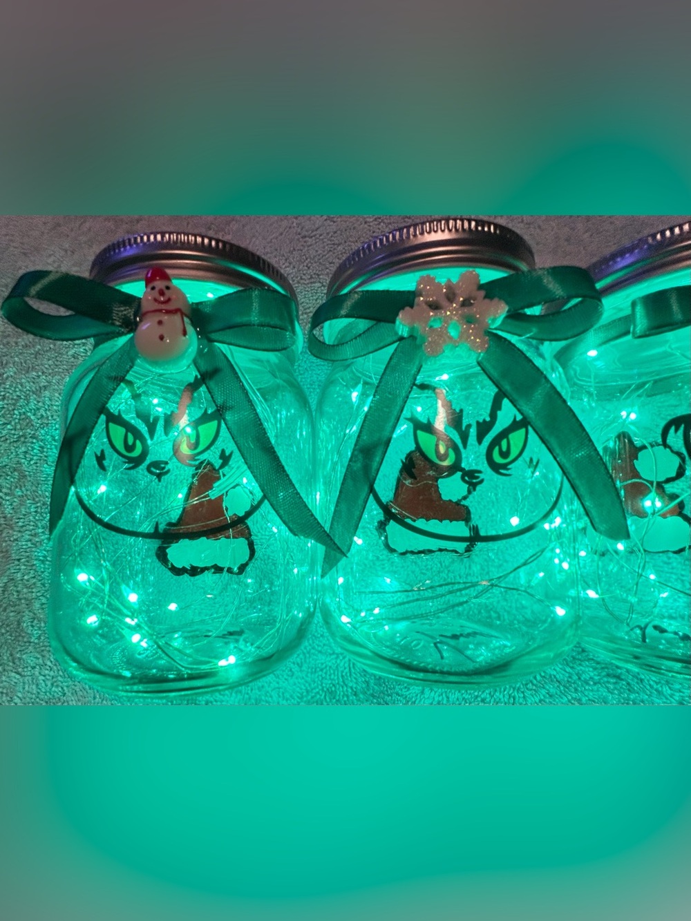 GRINCH-INSPIRED/FANDOM XMAS FAIRY-LIGHT DECOR/HANDPAINTED/HANDMADE! *PICK ONE* - Picture 6 of 8